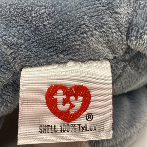 Ty Pluffies Winks The Elephant Tylux 9” Baby Plush Stuffed Animal Gray Pink - Picture 5 of 12